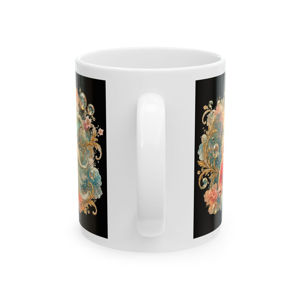 Just One More Goldfish Ceramic Mug — Vintage Koi Fish Coffee Cup (11oz/15oz)