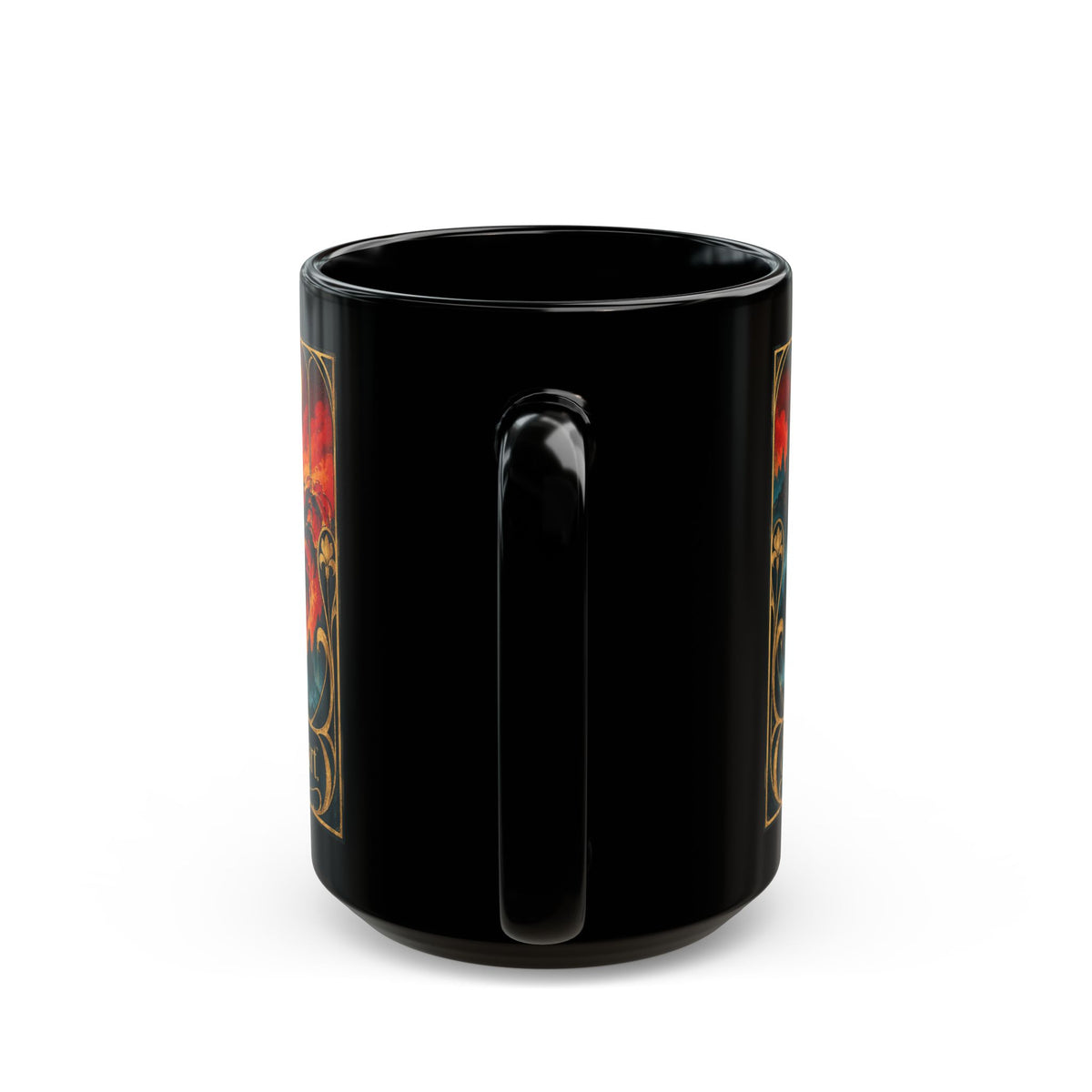Wild Heart Stable Mind Black Mug – Fiery Horse Art Coffee Cup (11oz/15oz)