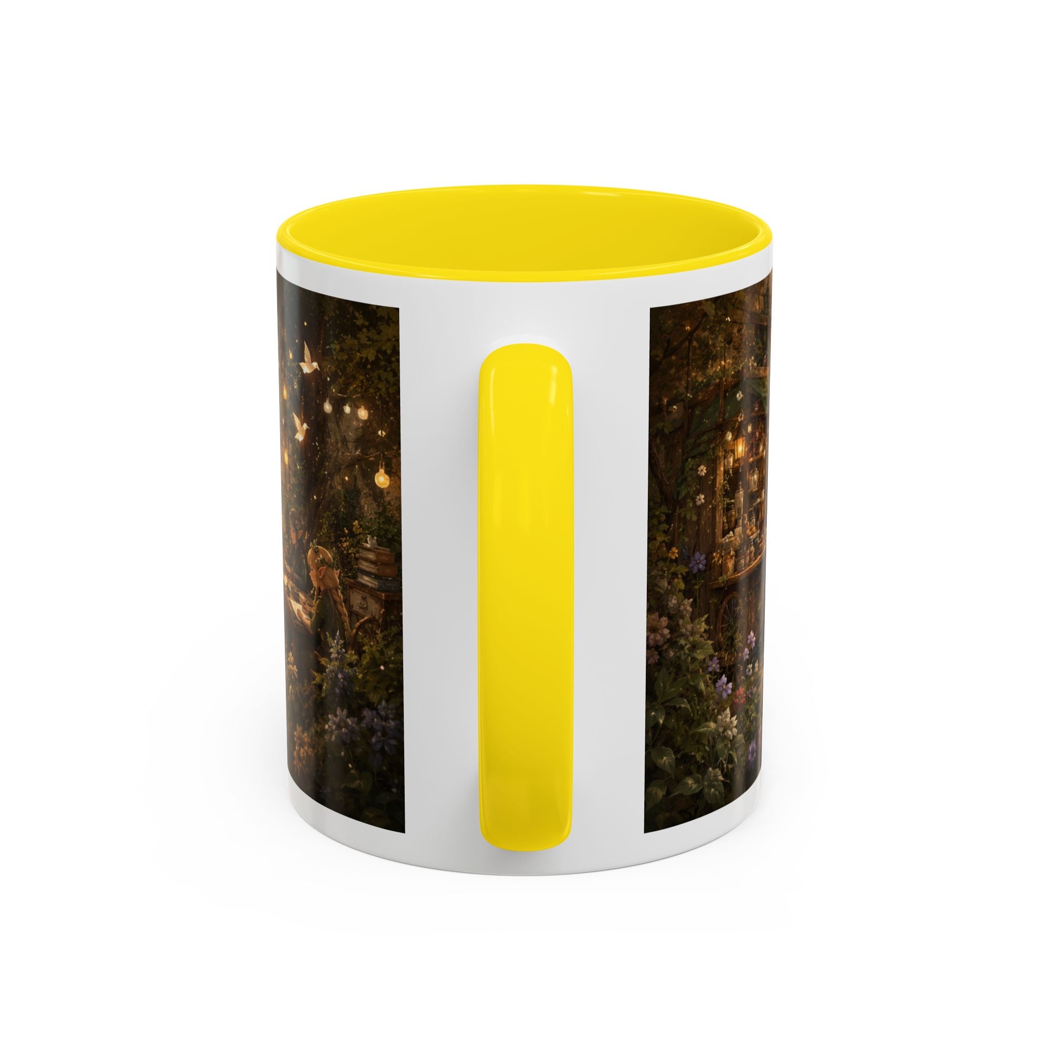 Whimsical Woodland Café Accent Coffee Mug — Cozy Fairy Tale Scene (11/15oz)