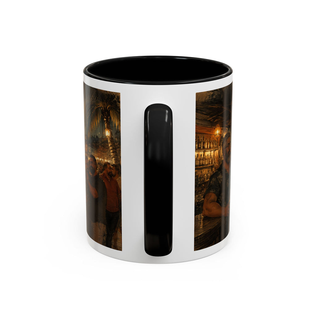 Tropical Night Market Coffee Mug — Moonlit Street Scene Accent Mug (11/15oz) This is a Bear community Bear event coffee Mug.