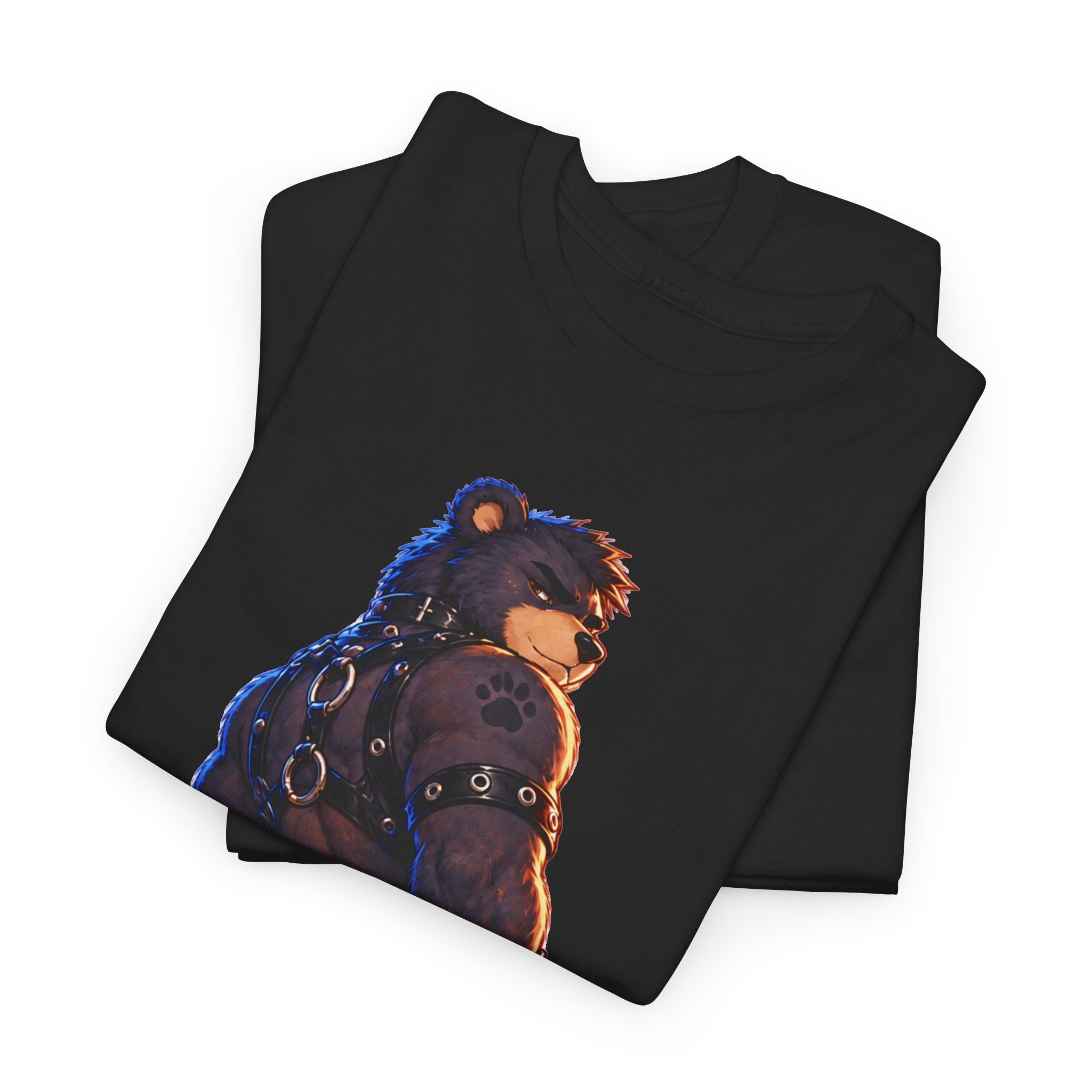 Bear Biker Graphic Tee — Retro Leather Jacket Furry Art T-Shirt Furry fan shirt