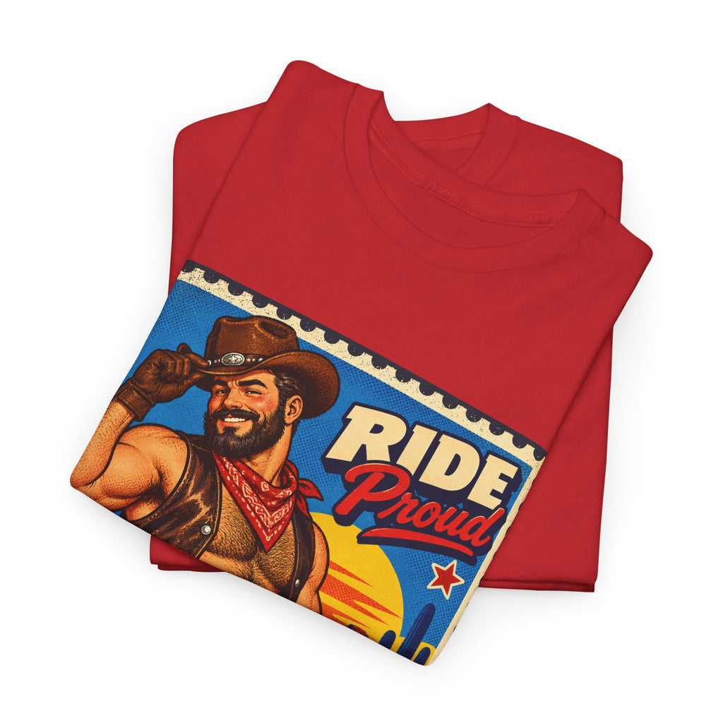 Gay Bear Shirt – Vintage Bear Pride Pin-Up T-Shirt, Retro Postage Stamp Art, LGBTQ Bear Culture Tee.