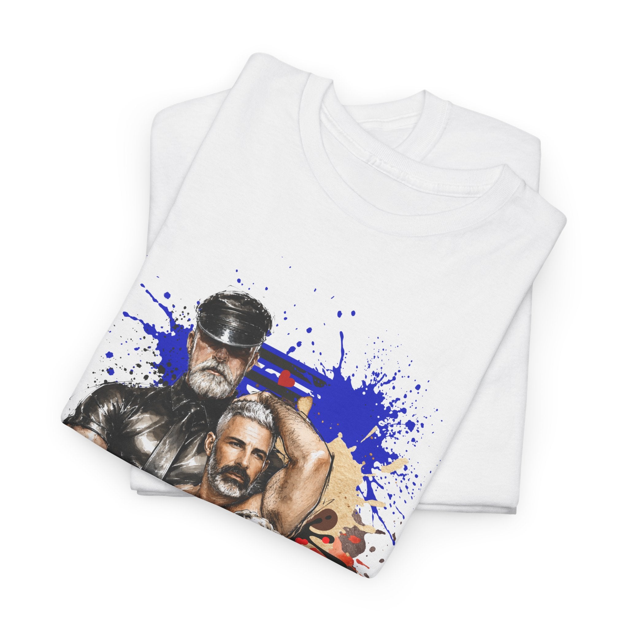Leather Daddy Pride T-Shirt — Rainbow Gay Brotherhood Illustration Tee