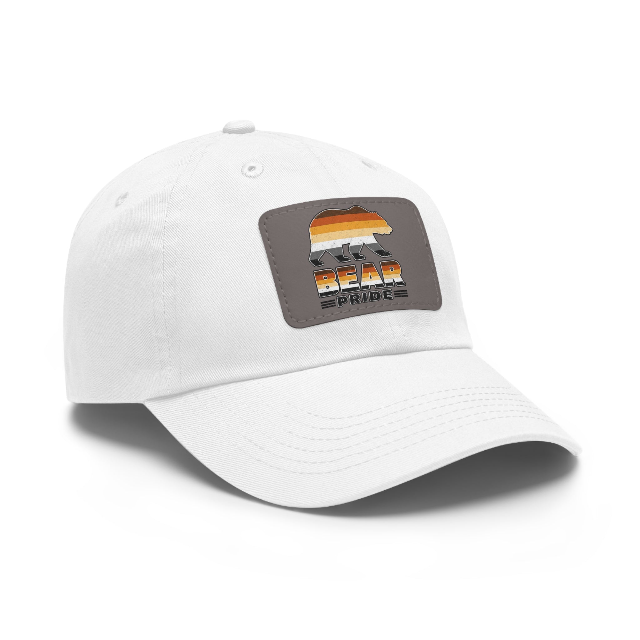 Bear Pride Dad Hat with Leather Patch — 'Bear' Pride Cap