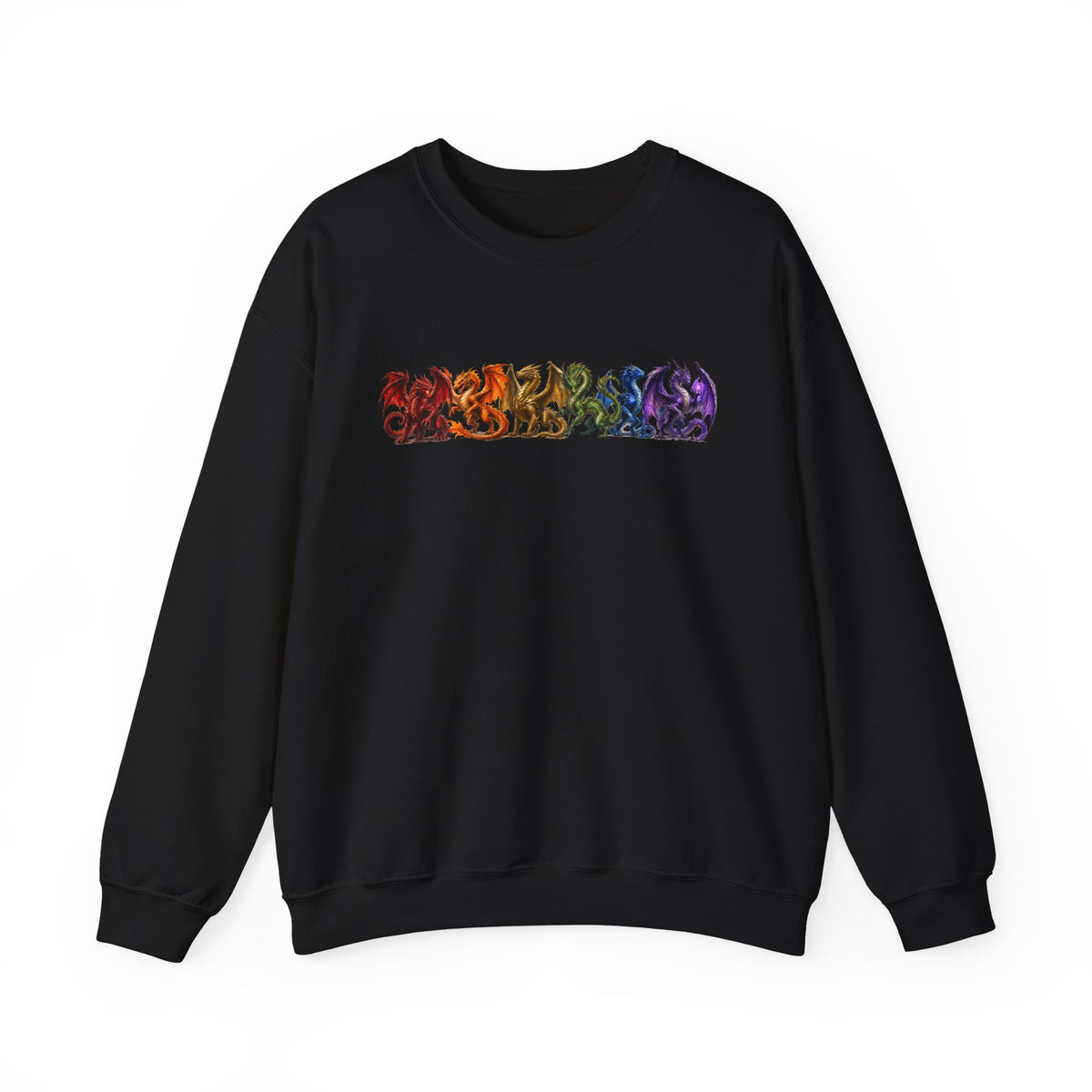 Rainbow Dragon Line Crewneck Sweatshirt