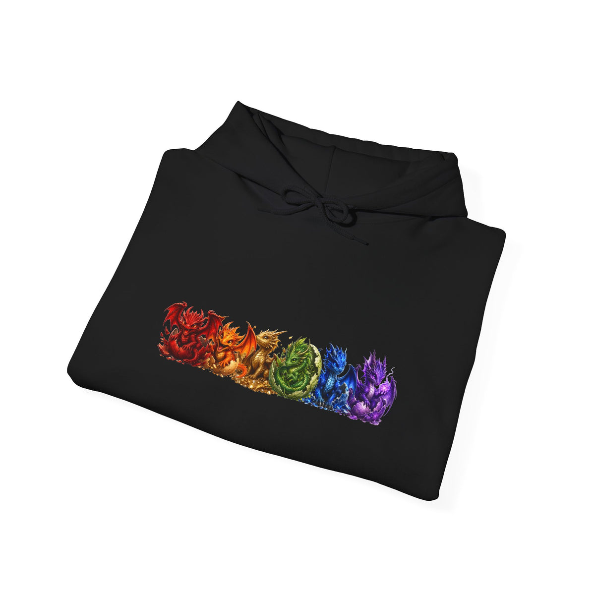 Rainbow Cat Row Hoodie — Colorful Paw Print Graphic Sweatshirt