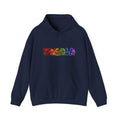 Rainbow Cat Row Hoodie — Colorful Paw Print Graphic Sweatshirt