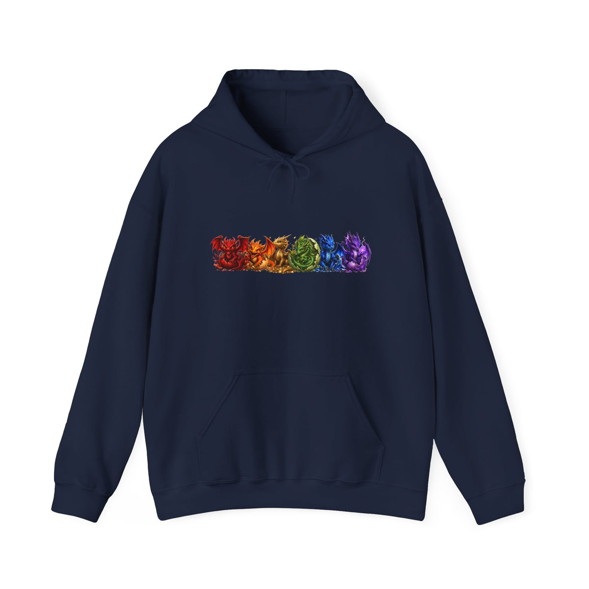 Rainbow Cat Row Hoodie — Colorful Paw Print Graphic Sweatshirt