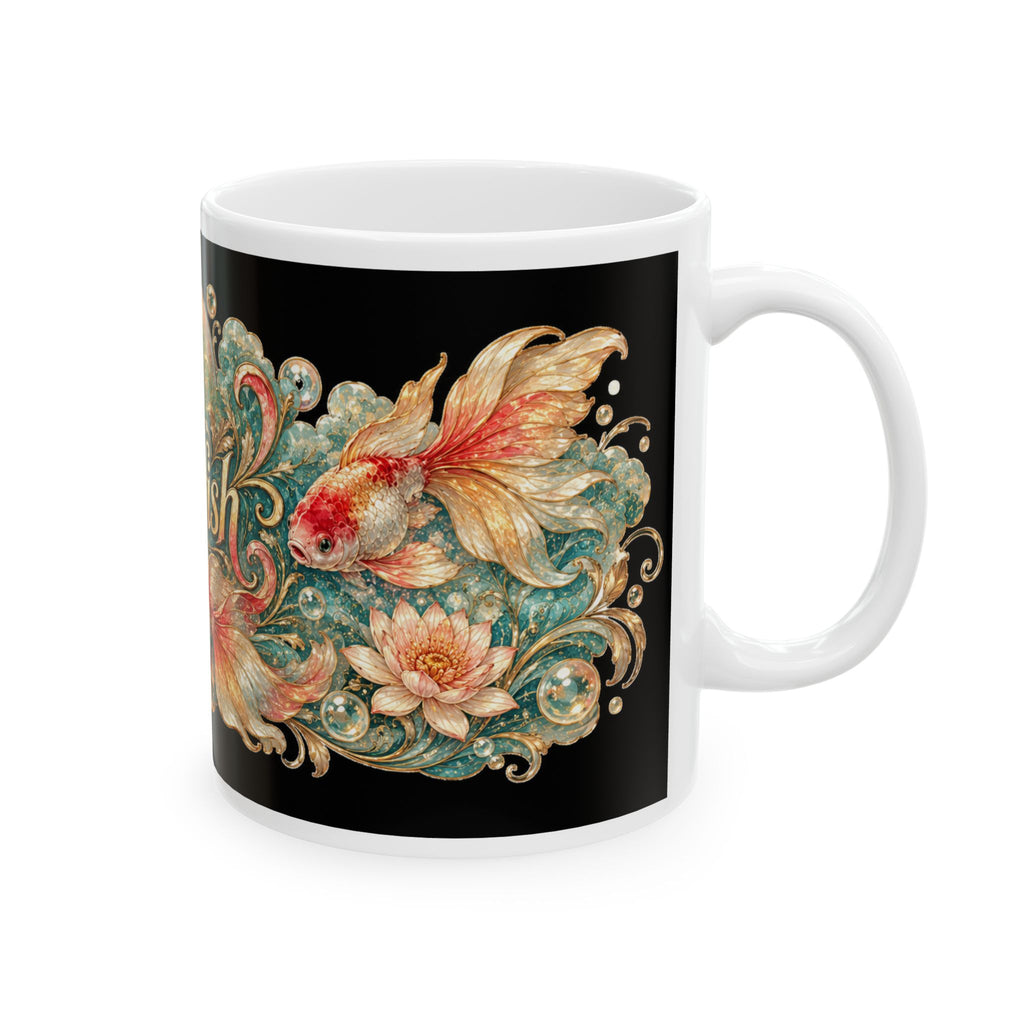 Goldfish Ceramic Mug – 'Be A Goldfish' Inspirational Coffee Cup