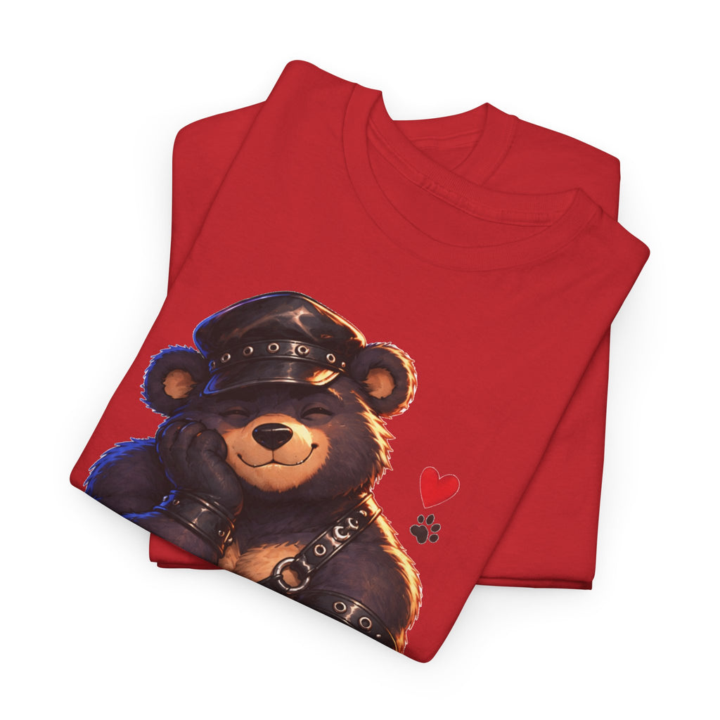 Leather Bear Graphic Tee — Cute Biker Teddy Shirt. Bears and leather men, Bears t-shirt
