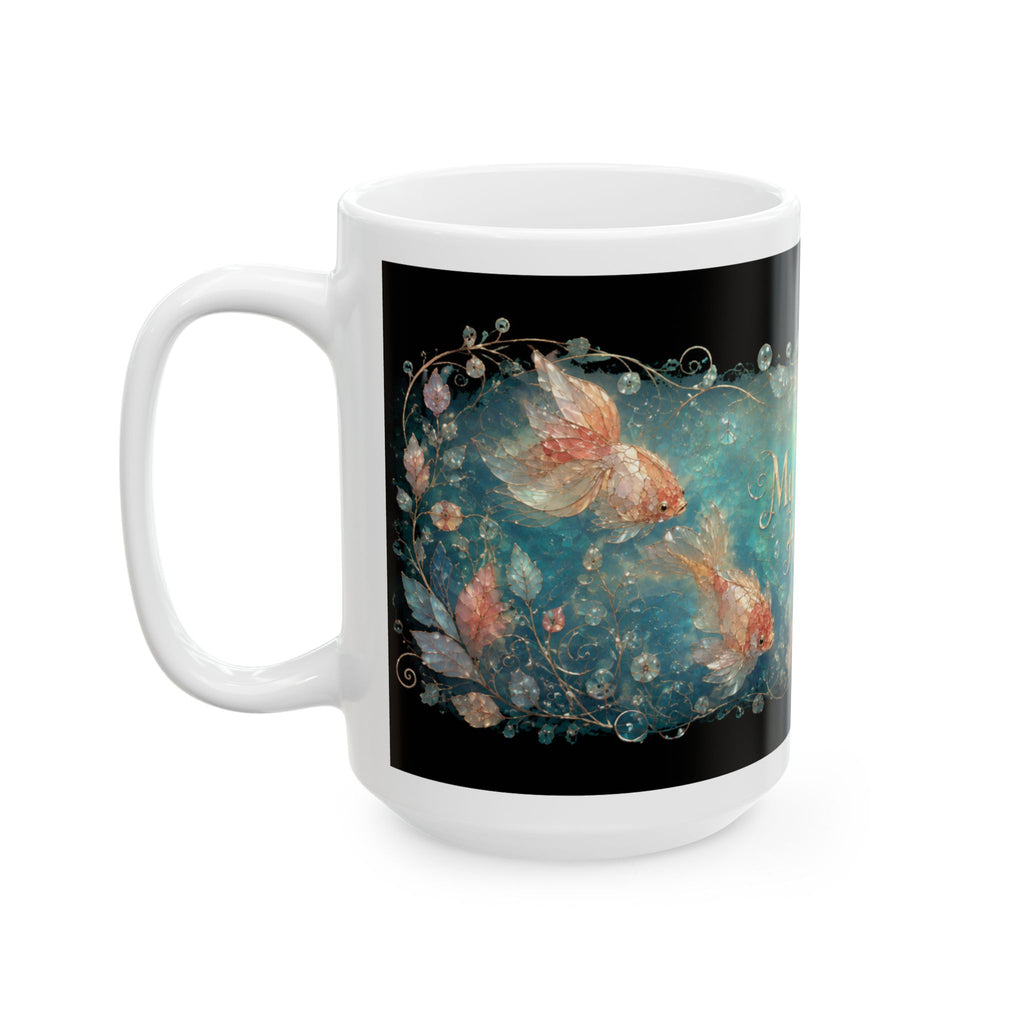 Mug — “My Therapist Has Fins” Mermaid Ceramic Coffee Cup