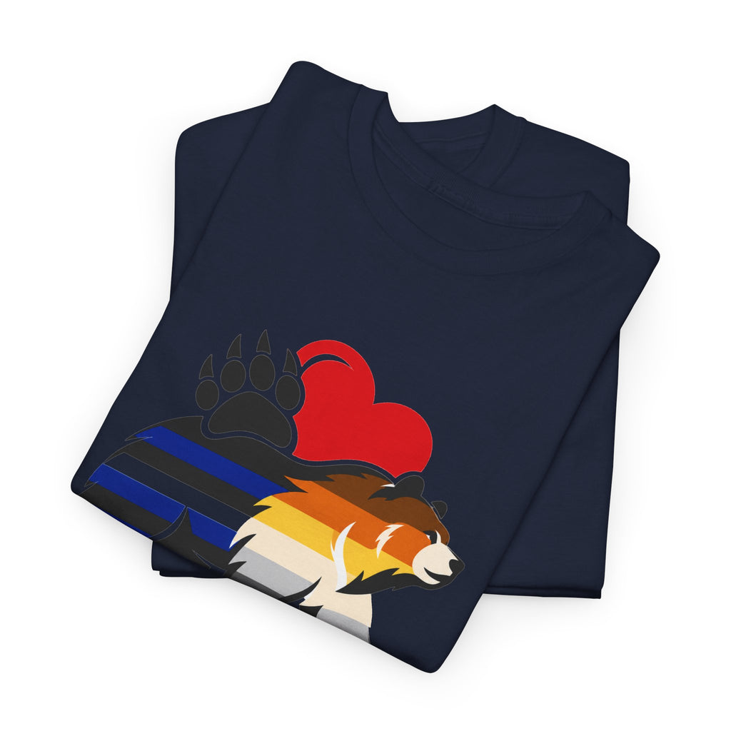Proud & Bearly Tamed Bear T-Shirt. Men's Leather and bear pride shirt.