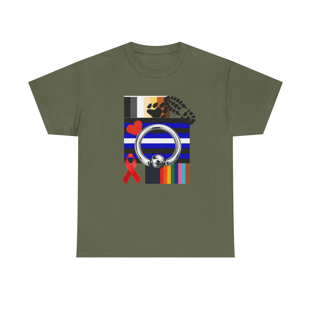 Awareness Ribbon & Pride Flag Graphic Tee