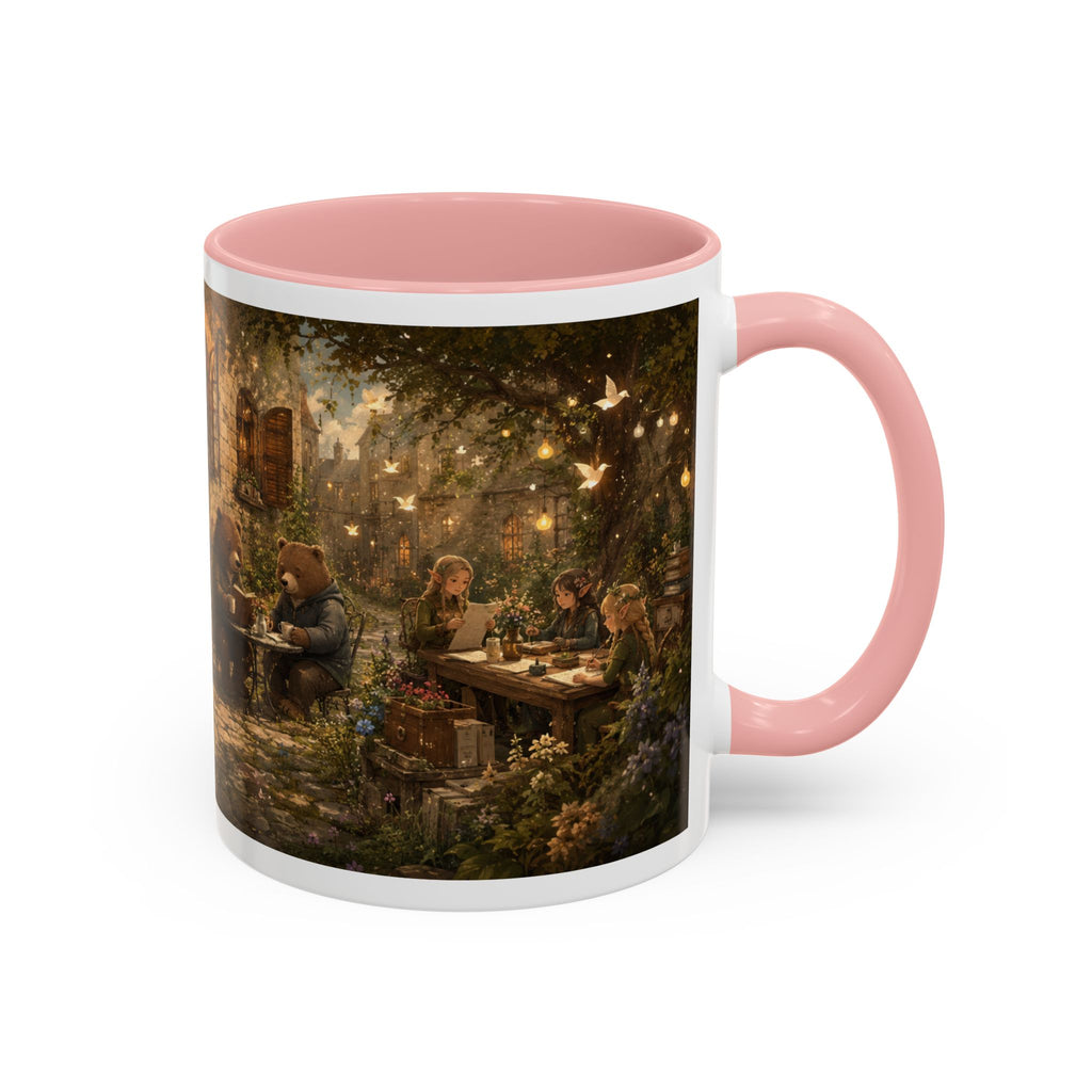Whimsical Woodland Café Accent Coffee Mug — Cozy Fairy Tale Scene (11/15oz)