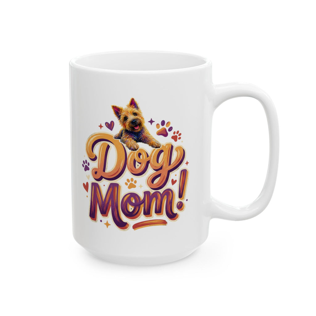 Dog Mom Mug — Cute Paw Print Ceramic Coffee Cup (11oz & 15oz)