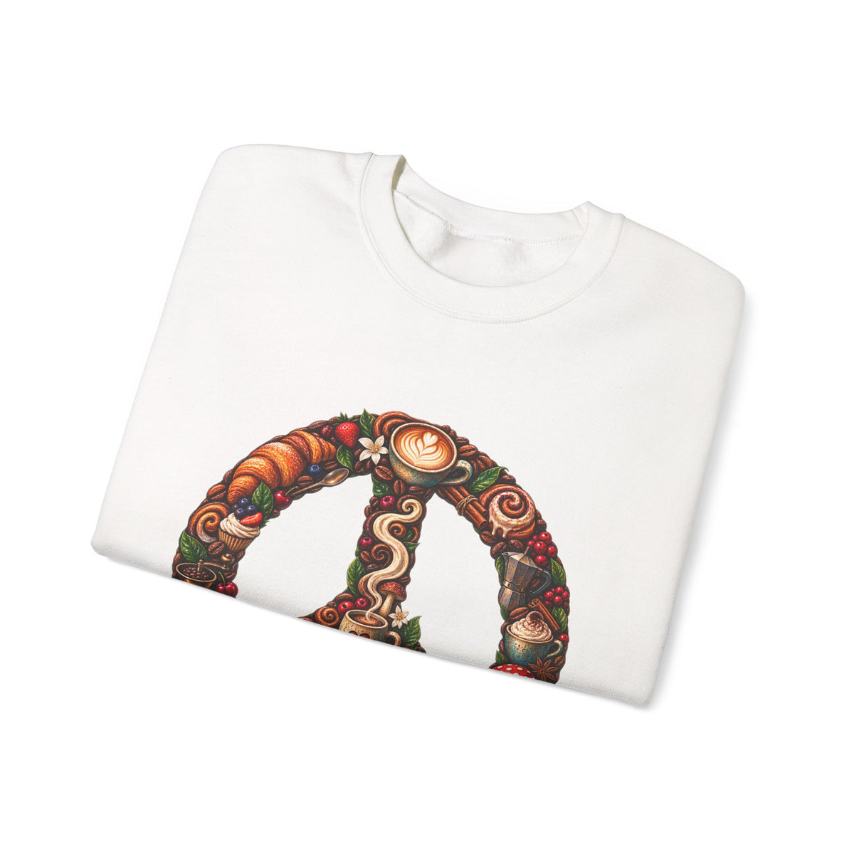Peace Sign Floral Sweatshirt — Boho Vintage Peace Symbol Crewneck
