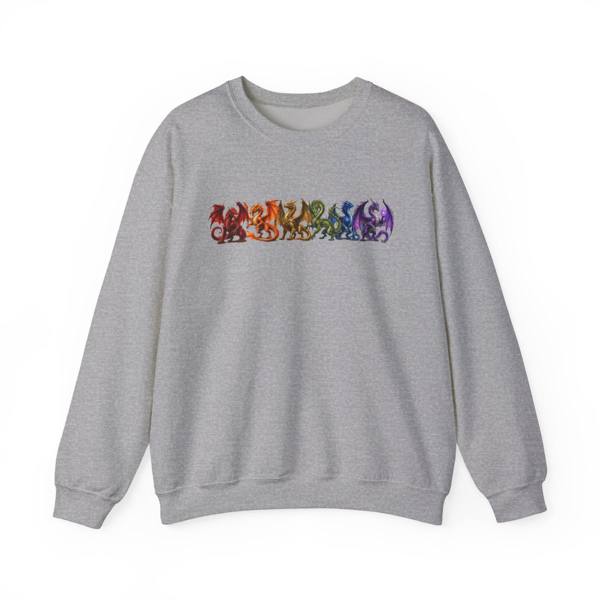 Rainbow Dragon Line Crewneck Sweatshirt