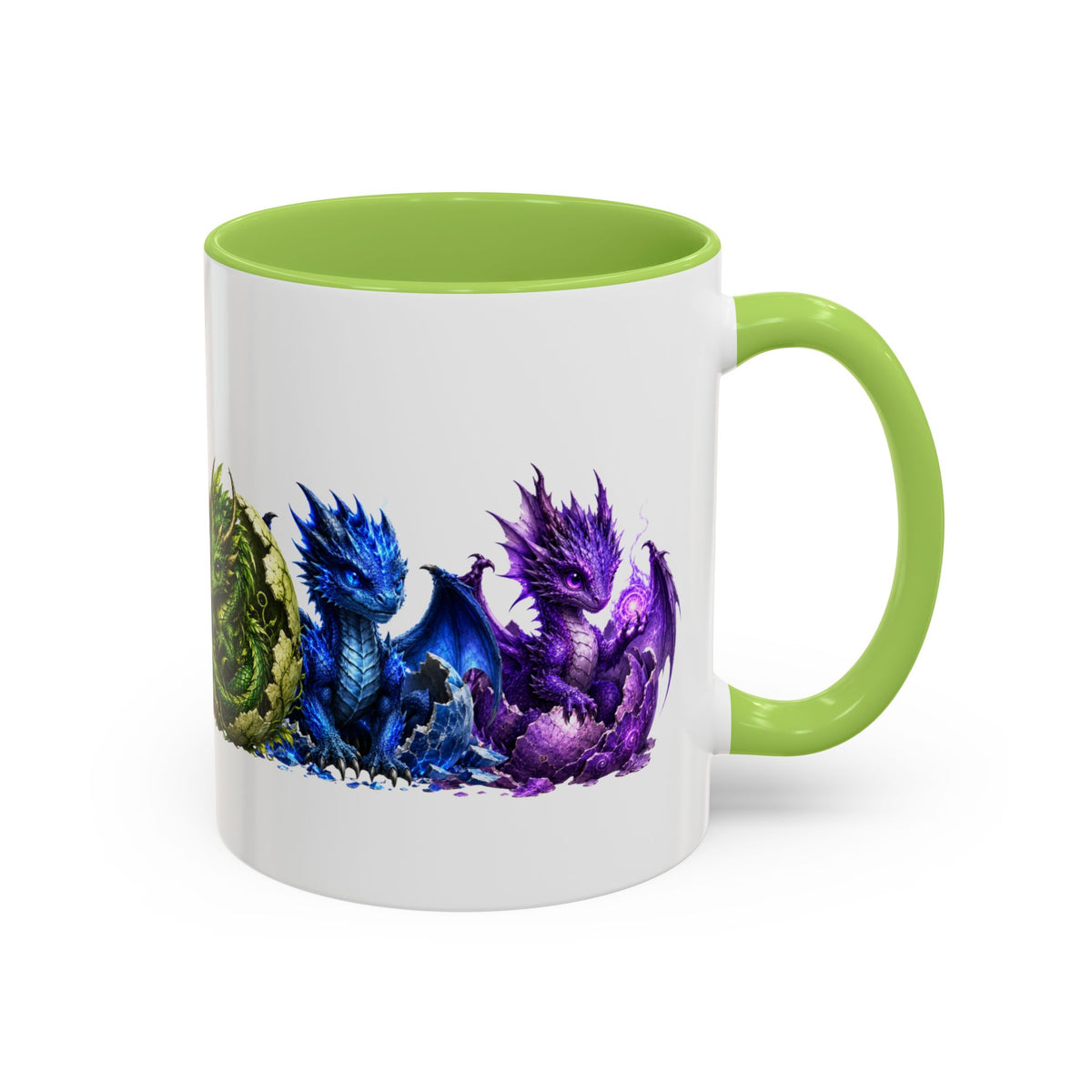 Dragon Element Accent Coffee Mug — Colorful Baby Dragon Lineup (11/15oz)