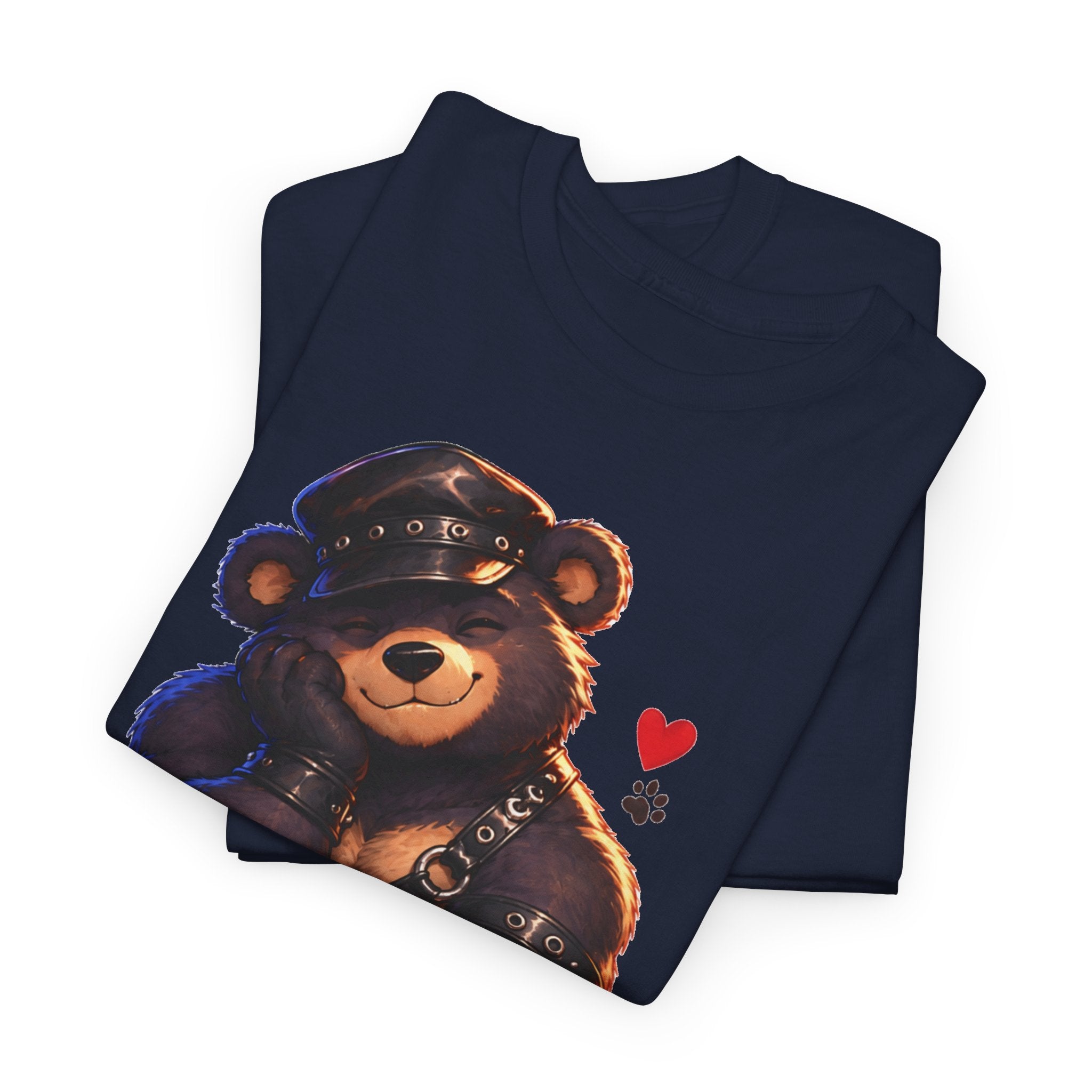 Leather Bear Graphic Tee — Cute Biker Teddy Shirt. Bears and leather men, Bears t-shirt