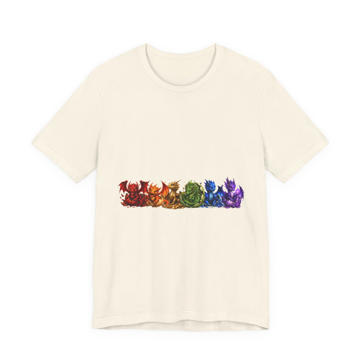 Rainbow Dragon Line Art T-Shirt