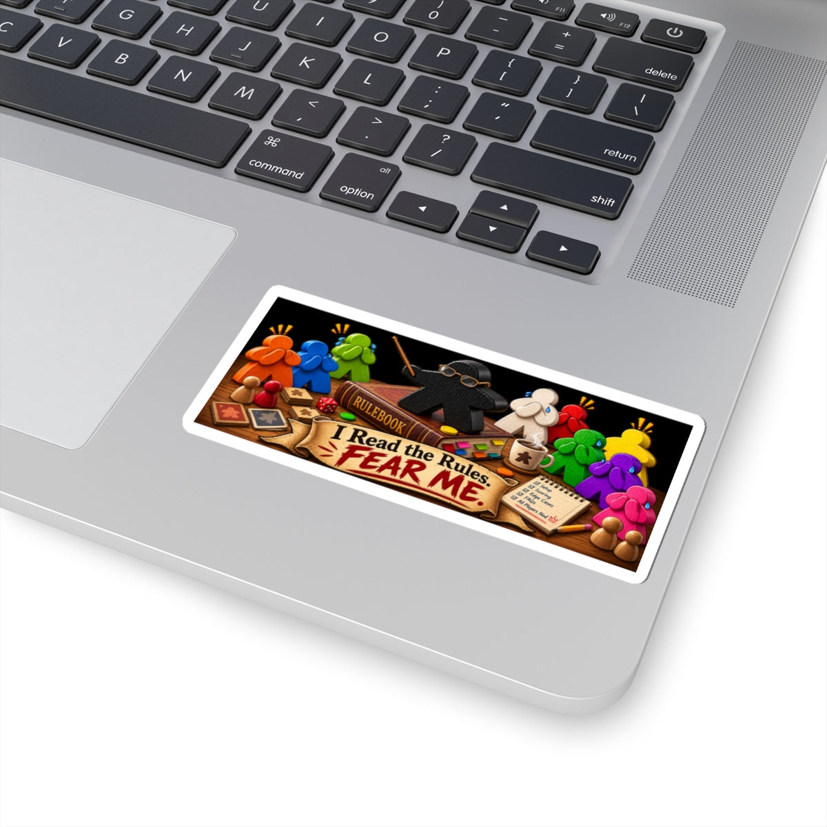 Board Game Mastery Sticker — "I Read the Rules. Fear Me." Kiss-Cut Sticker