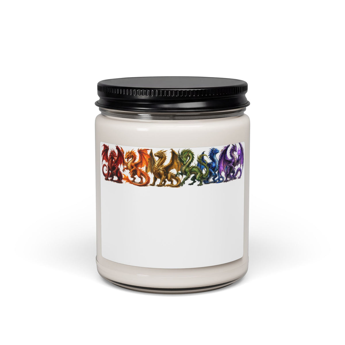 Rainbow Dragon Soy Candle — 9oz Scented Jar for Fantasy Fans & Gifts