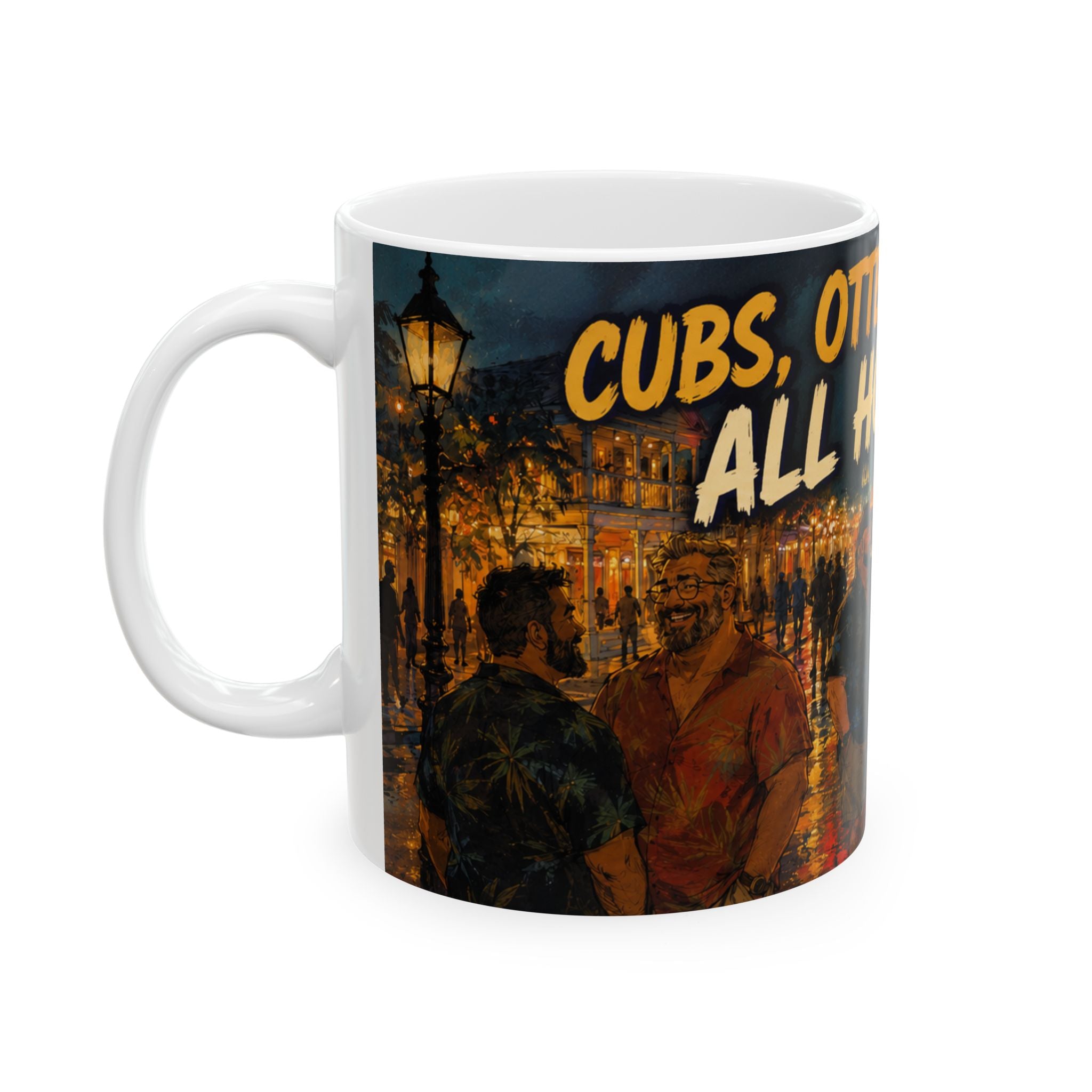 Ceramic Mug — "Bears, Otters, Daddies All Home Here" Family Night Coffee Mug