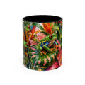 Tropical Tree Frog Coffee Mug — Colorful Rainforest Lily Accent Mug (11/15oz)