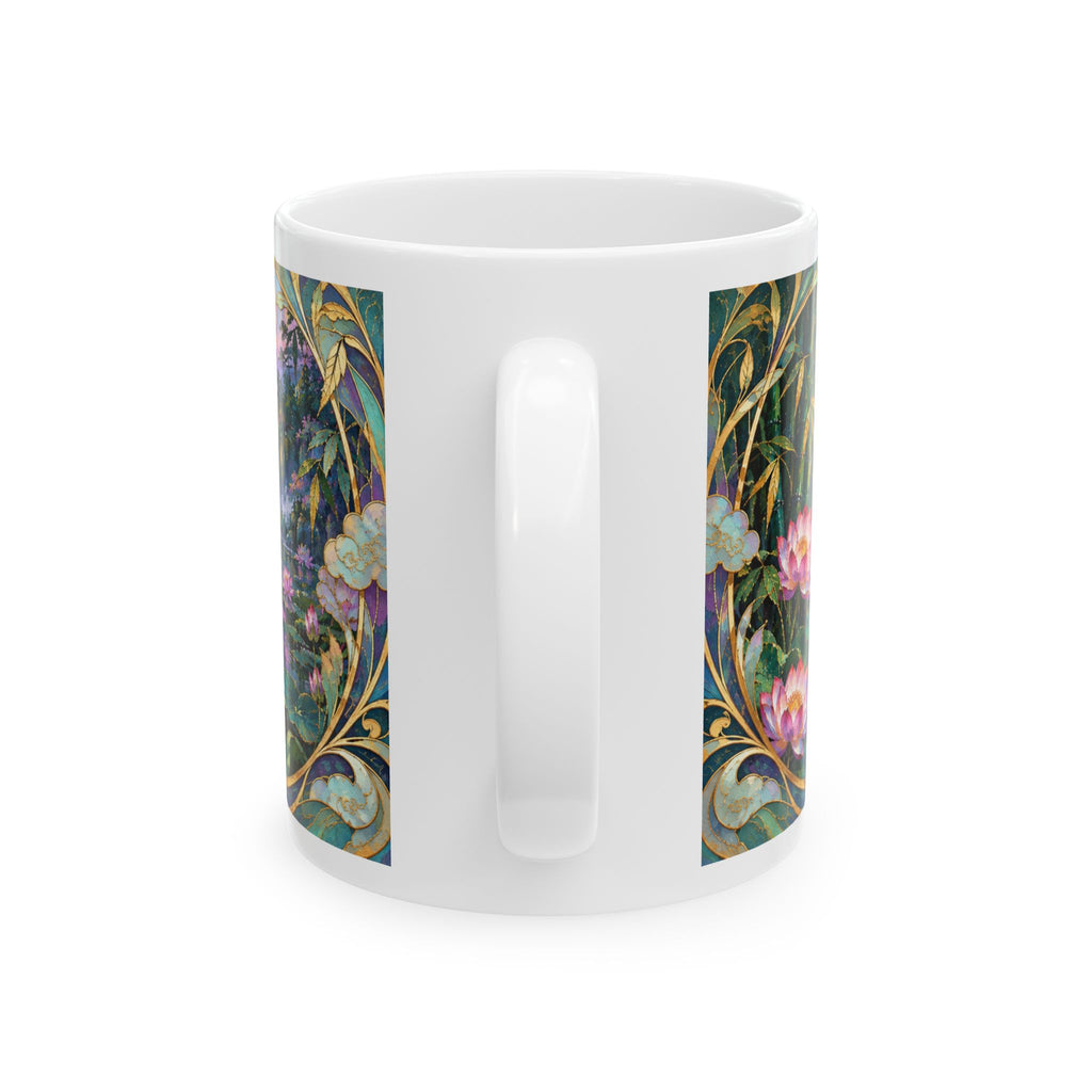 Panda Mug – Asian-Inspired Art Nouveau Panda Bear Coffee Cup, Bamboo Nature Gift