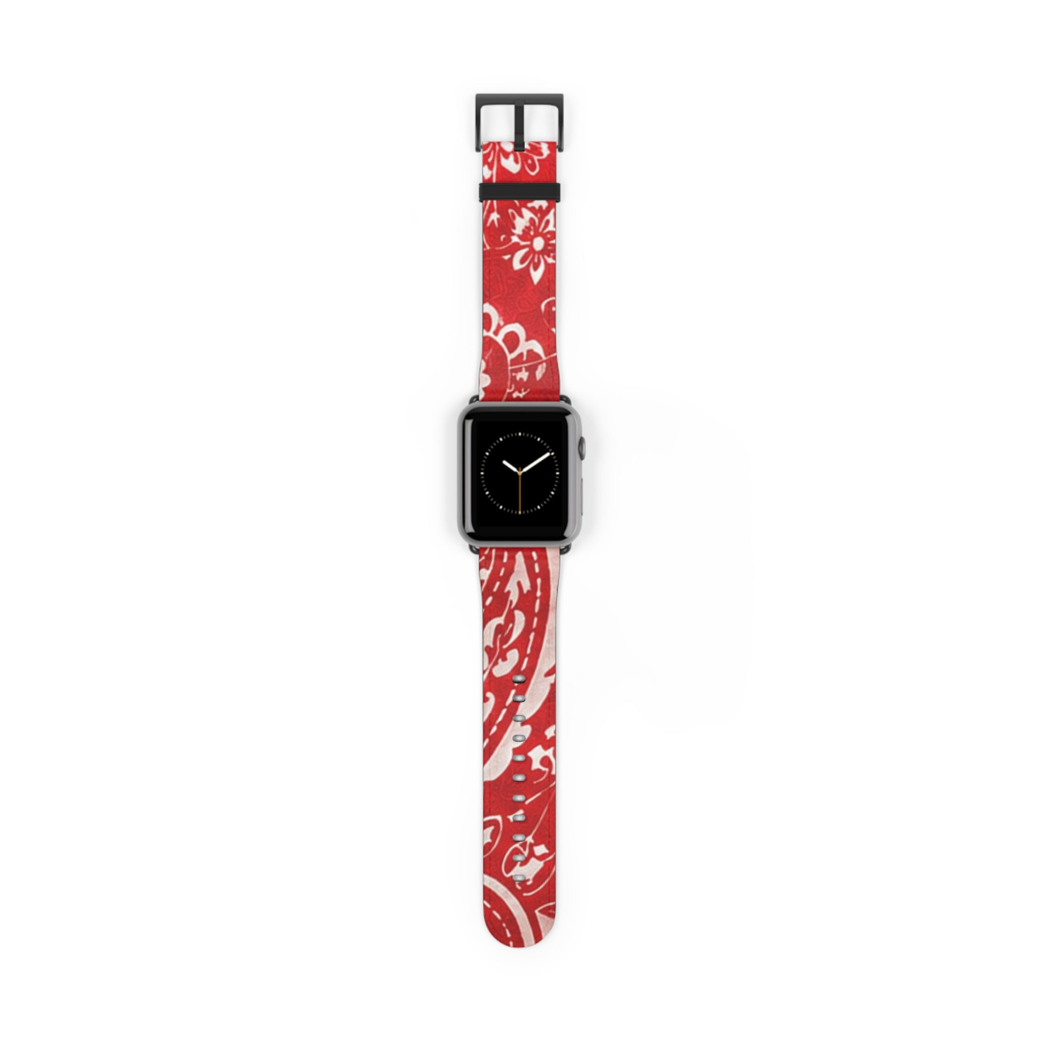 Red Bandana Pattern Watch Band — Hanky Code Style