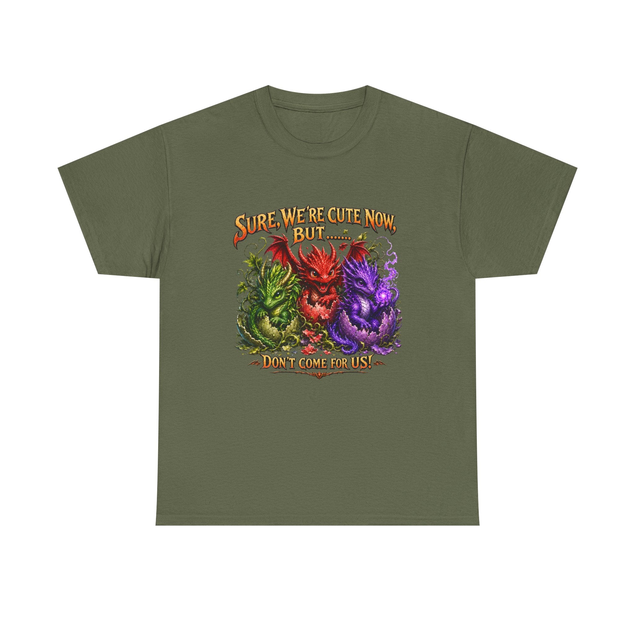 Cute Monster Trio T-Shirt – "Sure We’re Cute Now… Don’t Come For Us" Graphic Tee