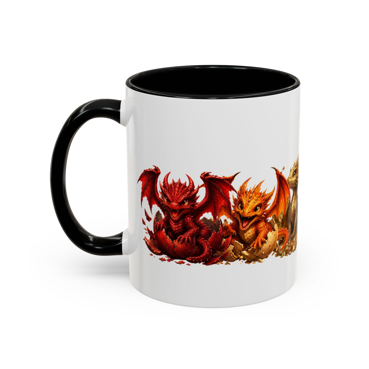 Dragon Element Accent Coffee Mug — Colorful Baby Dragon Lineup (11/15oz)