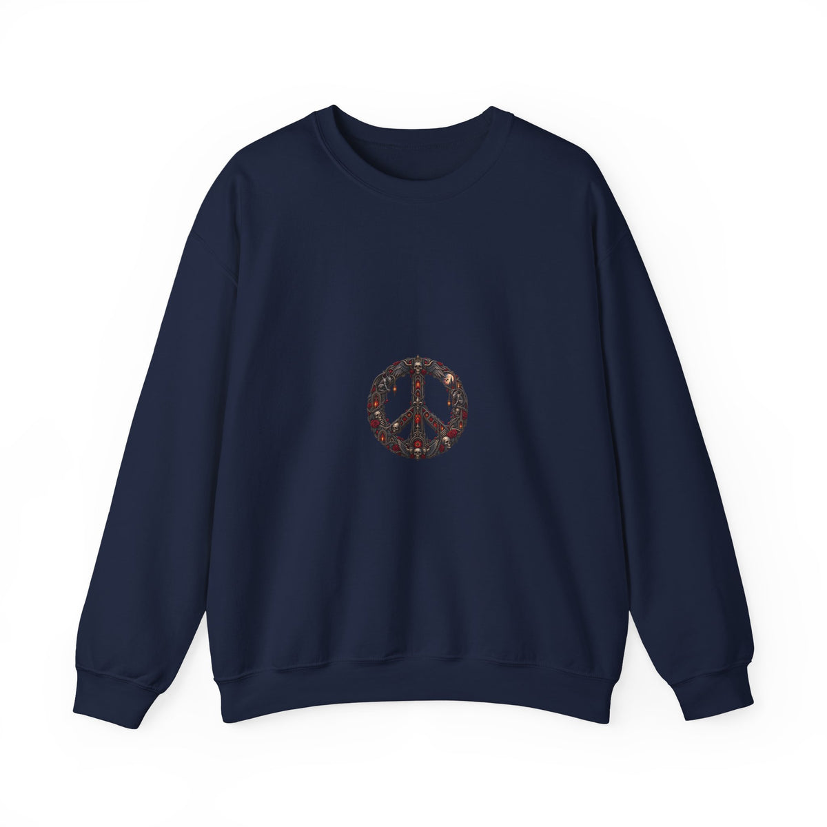 Peace Sign Crewneck Sweatshirt — Vintage Floral Peace Symbol Graphic