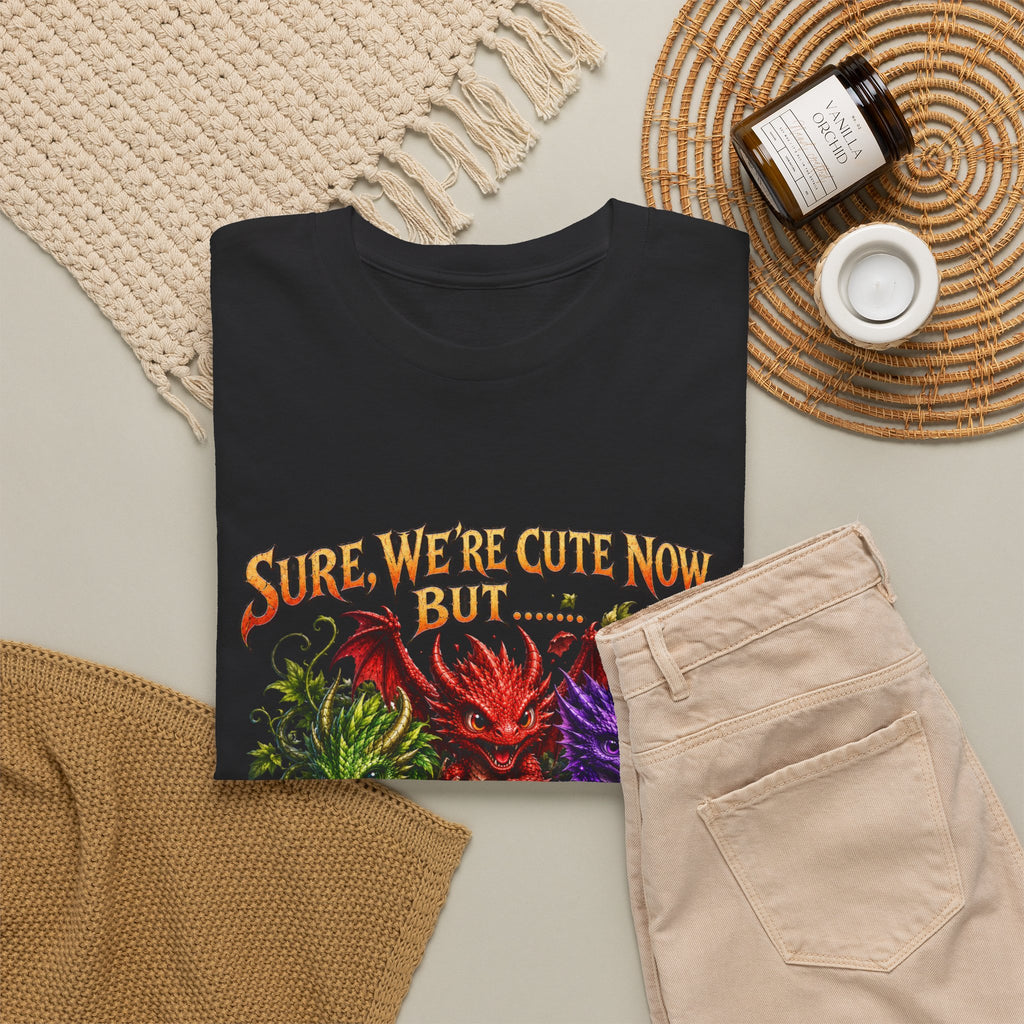 Cute Monster Trio T-Shirt – "Sure We’re Cute Now… Don’t Come For Us" Graphic Tee