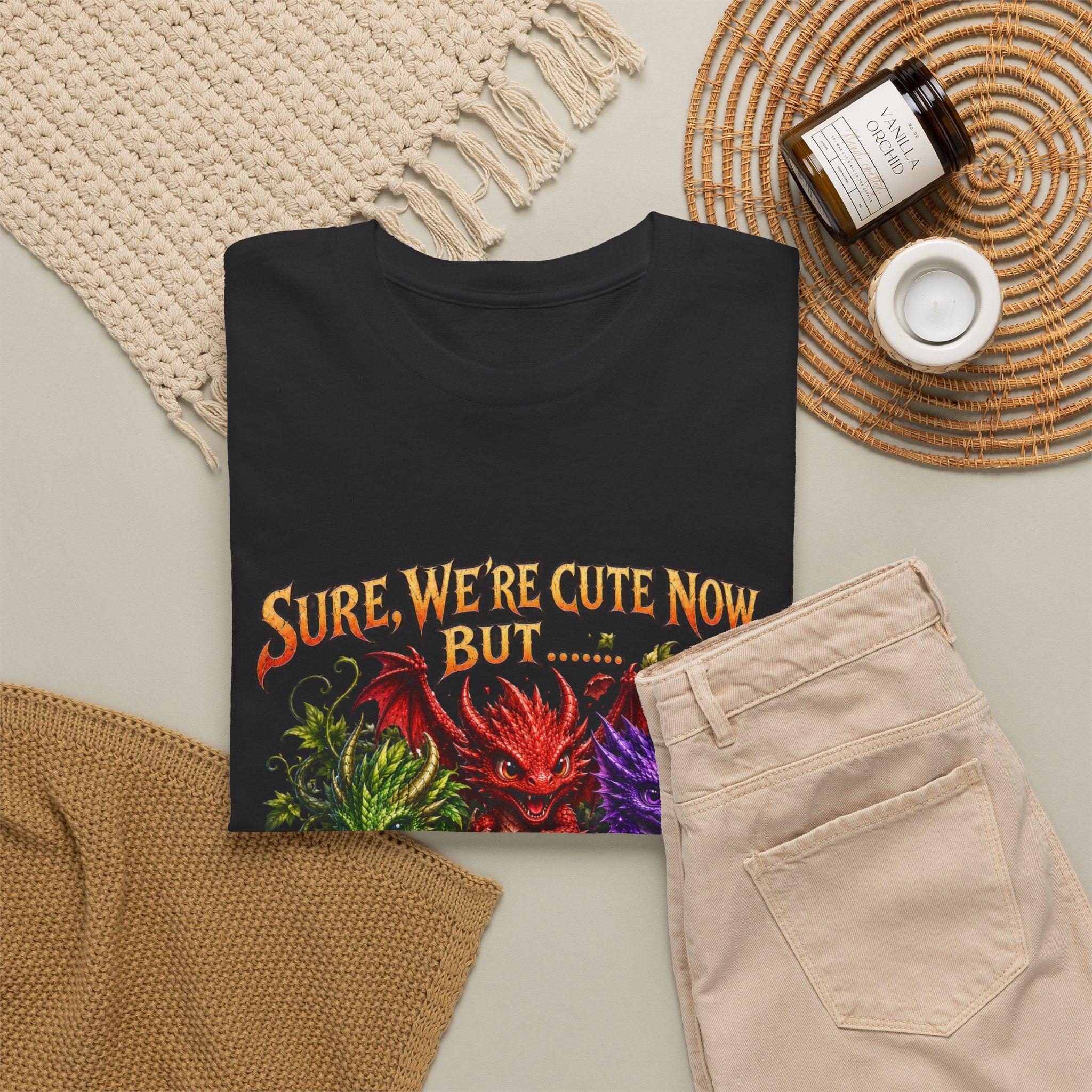 Cute Monster Trio T-Shirt – "Sure We’re Cute Now… Don’t Come For Us" Graphic Tee