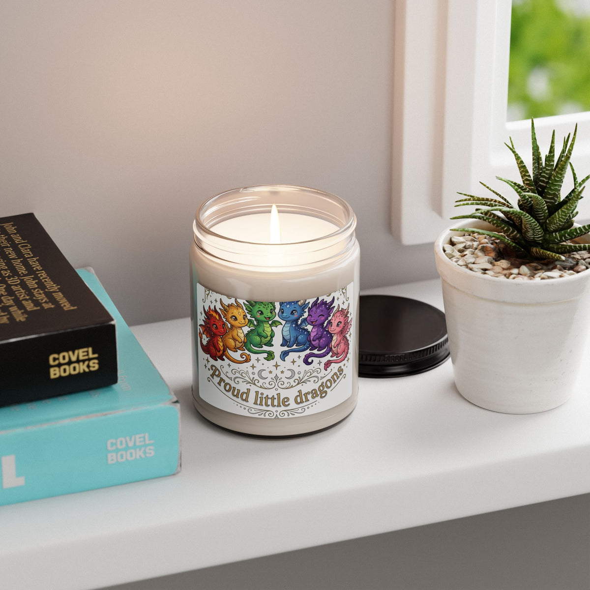 Soy Candle — "Proud Little Dragons" Scented Jar (9oz)