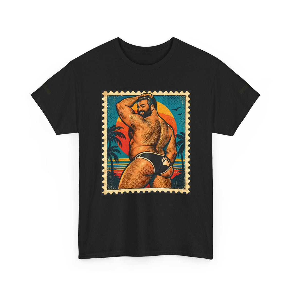 Bear Pride. Bear in speedo in Vintage Pin up style design.