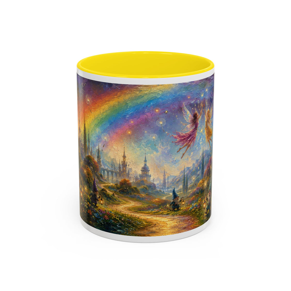 Fantasy Fairyland Coffee Mug — Rainbow Castle Magical Woodland Tea Cup