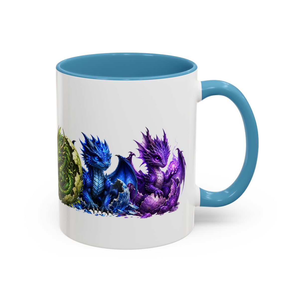 Dragon Element Accent Coffee Mug — Colorful Baby Dragon Lineup (11/15oz)