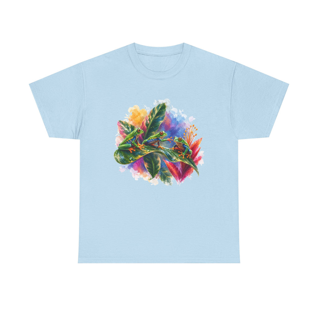 Tropical Tree Frog T-Shirt — Colorful Watercolor Frogs, Frog tee