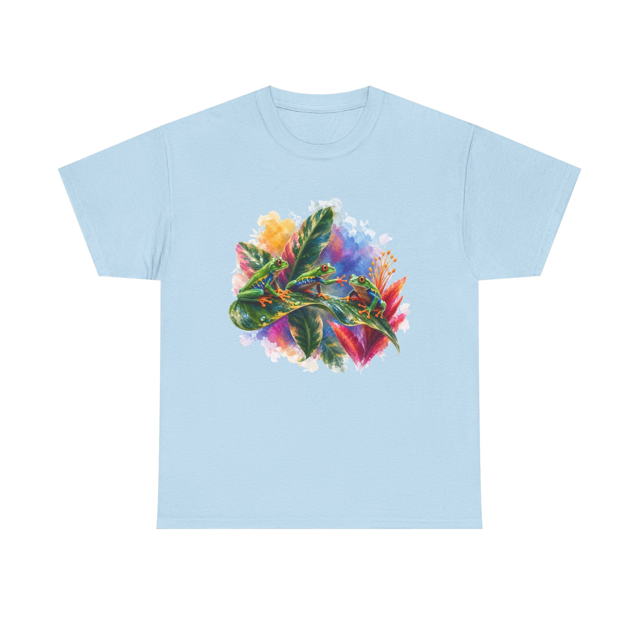 Tropical Tree Frog T-Shirt — Colorful Watercolor Frogs, Frog tee