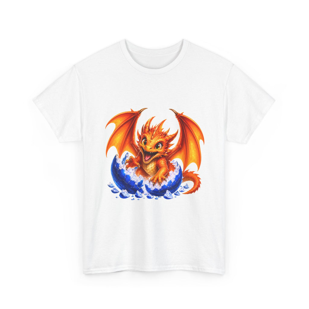 Dragon Hatchling T-Shirt — Cute Orange Baby Dragon Splash Design