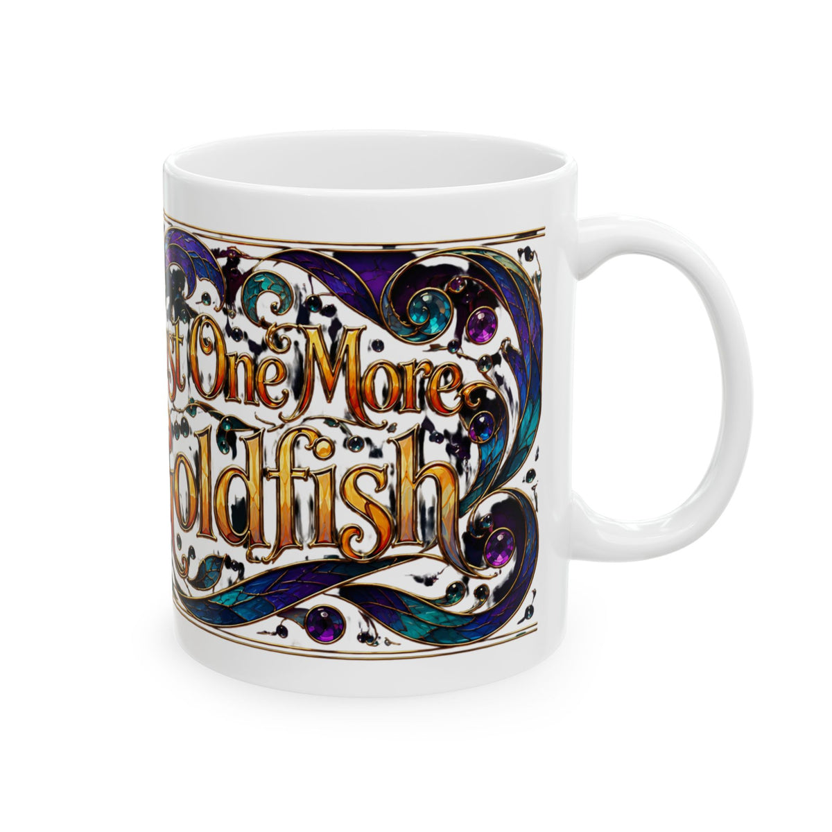 Goldfish Ceramic Mug — "Just One Goldfish" Decorative Fish Art Coffee Cup (11oz/15oz)
