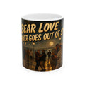 Ceramic Mug — "Bear Love Never Goes Out of Style" Vintage Night Street Art Coffee Cup (11oz/15oz)