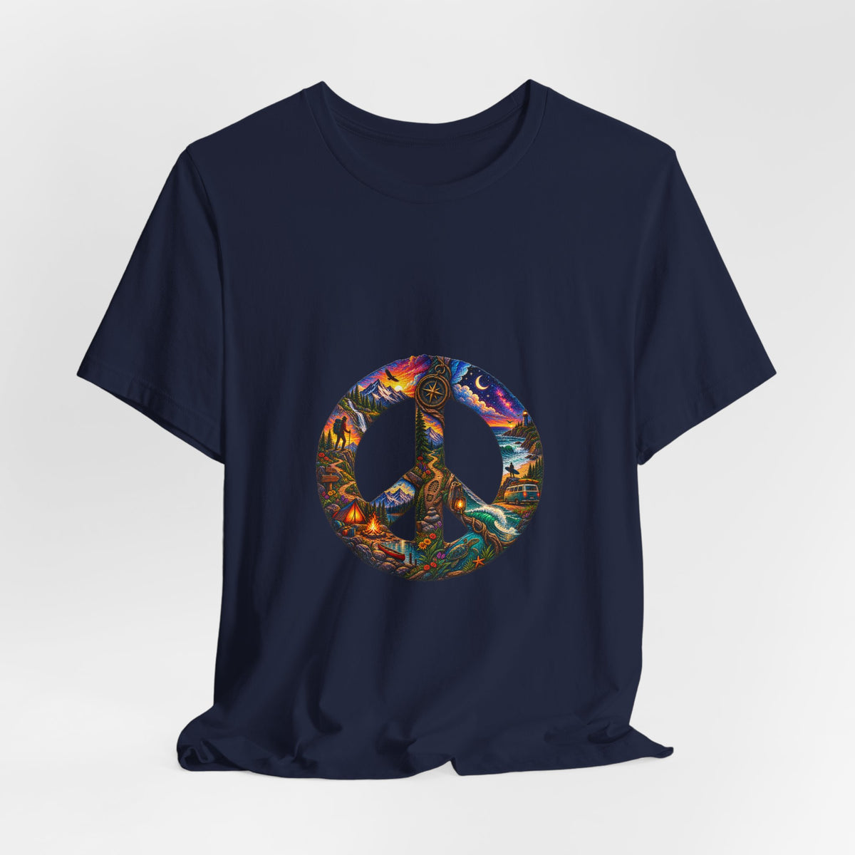 Peace Sign Tie-Dye T-Shirt — Retro Hippie Graphic Tee