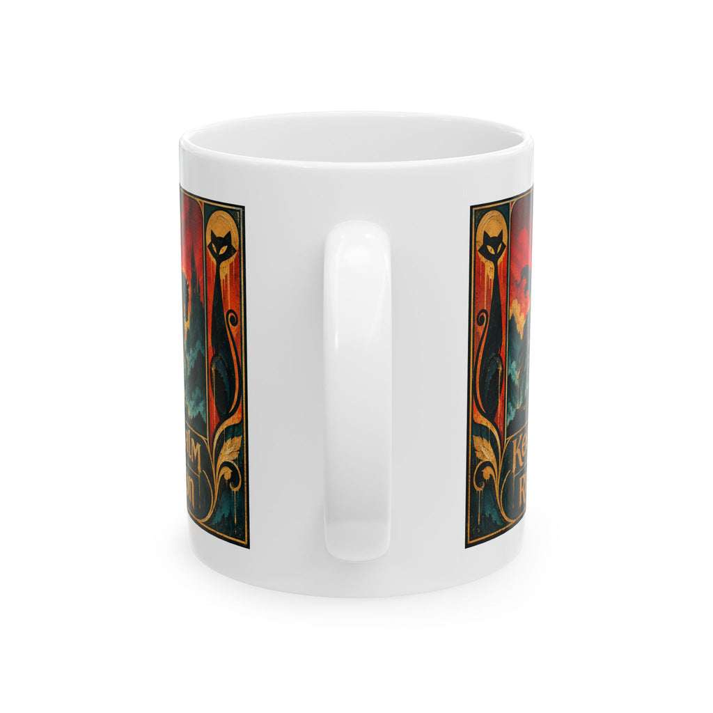 Horse Lover Coffee Mug – Equestrian Art Mug with Jewel Tone Horse Painting
