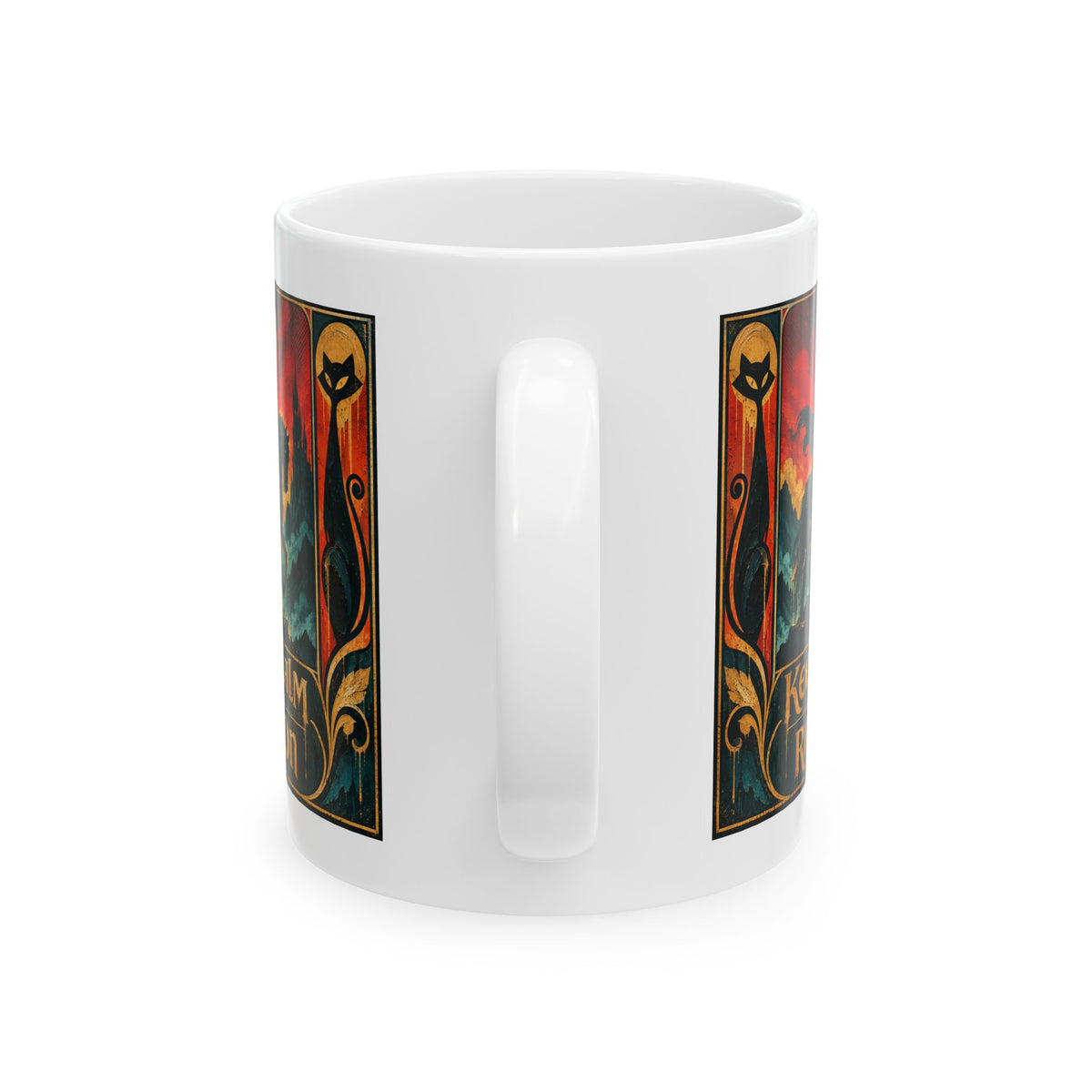 Horse Lover Coffee Mug – Equestrian Art Mug with Jewel Tone Horse Painting