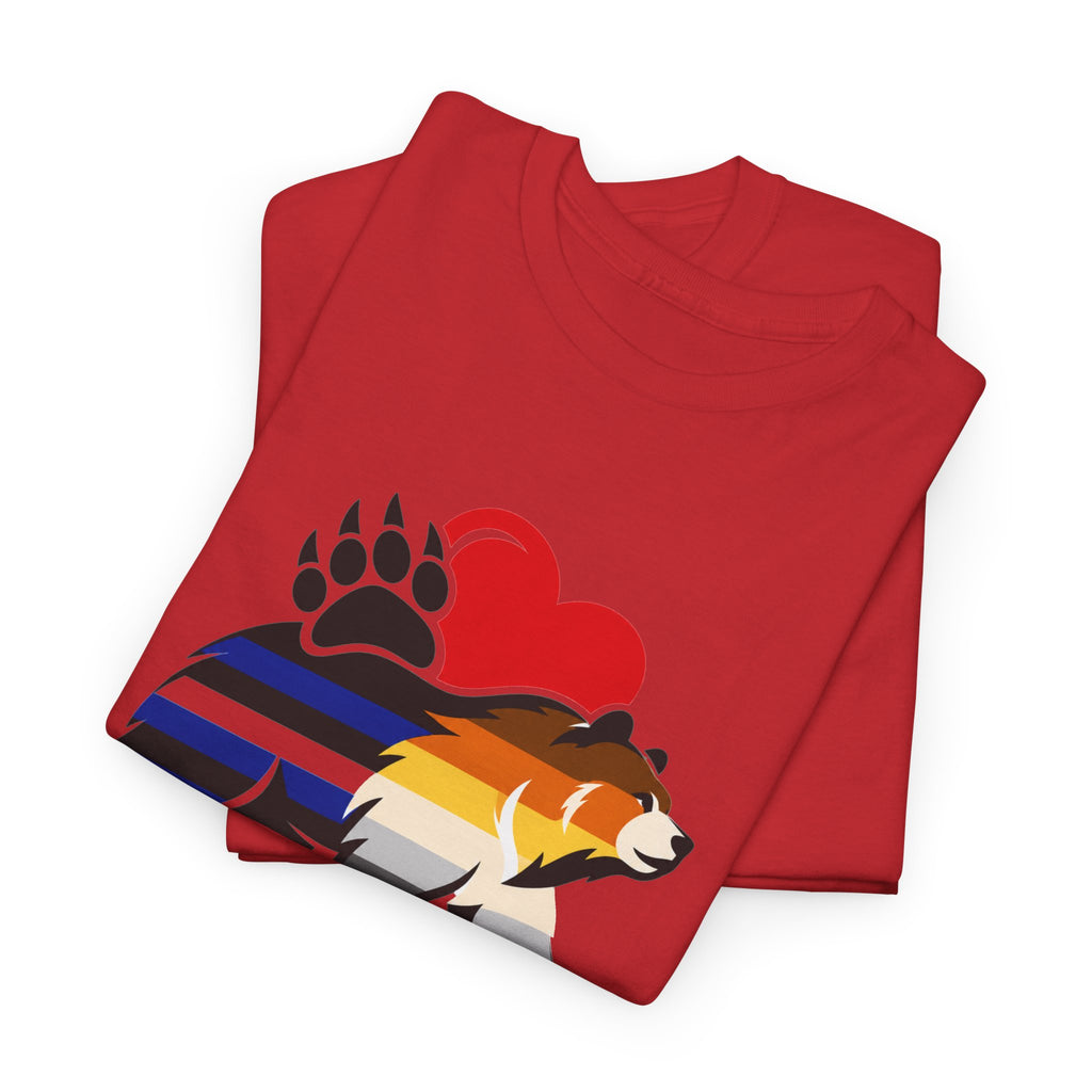 Proud & Bearly Tamed Bear T-Shirt. Men's Leather and bear pride shirt.