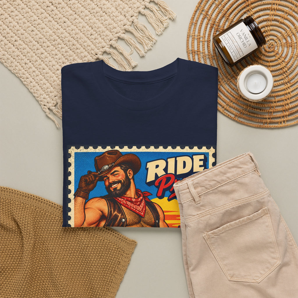 Gay Bear Shirt – Vintage Bear Pride Pin-Up T-Shirt, Retro Postage Stamp Art, LGBTQ Bear Culture Tee.