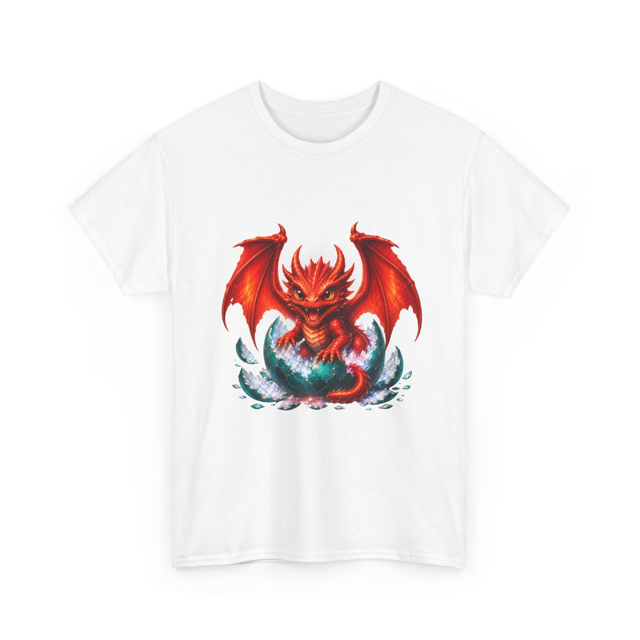 Dragon Hatchling T-Shirt — Cute Red Dragon Hatching Design
